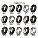 double equals design tungsten ring styles in black