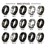 electric guitar design tungsten ring styles in black