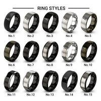 electric guitar design tungsten ring styles in black