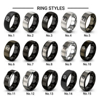 excavator design tungsten ring styles in black