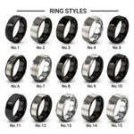 feather design tungsten ring styles in black