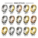 garden fence flowers design tungsten ring styles in gold