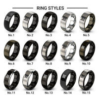 graveyard fence design tungsten ring styles in black