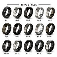 grill scraper design tungsten ring styles in black