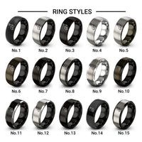 hans device design tungsten ring styles in black & gray