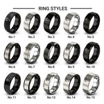 hawthorne strainer design tungsten ring styles in black