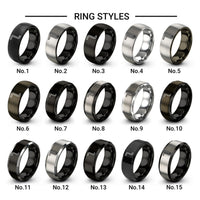 hex key allen design tungsten ring styles in black & grey