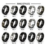 hex keys design tungsten ring styles in black