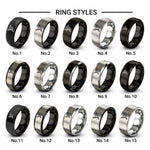 hummingbird design tungsten ring styles in black
