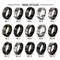 inline 4 engine design tungsten ring styles in black