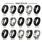 isobar lines design tungsten ring styles in black & gray