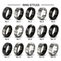 isobar lines design tungsten ring styles in black & gray