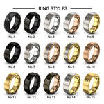 january carnation design tungsten ring styles in black