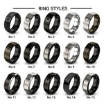 jigsaw design tungsten ring styles in black