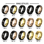 law scales design tungsten ring styles in black