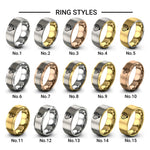 lesbian flag design tungsten ring styles in gold & gray
