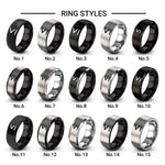 less equal design tungsten ring styles in black & silver