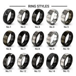 longhorn skull design tungsten ring styles in black