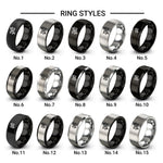 not equals design tungsten ring styles in black & grey