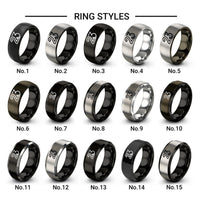 number 23 design tungsten ring styles in gray