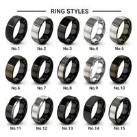 oboe design tungsten ring styles in black & grey