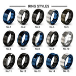offshore wind turbine design tungsten ring styles in blue & silver