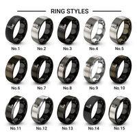 pallet forks design tungsten ring styles in black