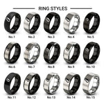 partial derivative design tungsten ring styles in black