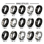 plus minus design tungsten ring styles in black