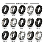 pour over dripper design tungsten ring styles in black & silver
