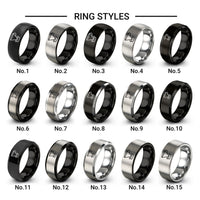 pour over dripper design tungsten ring styles in black & silver