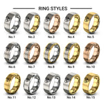 rainbow heart design tungsten ring styles in silver