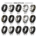 ratchet design tungsten ring styles in black