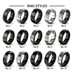 reef square knot design tungsten ring styles in gunmetal & black