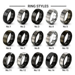 reel recorder design tungsten ring styles in gunmetal & black