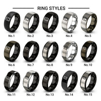 sd card design tungsten ring styles in black