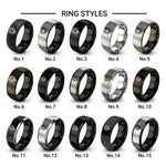 socket design tungsten ring styles in black