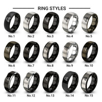 solid axle pumpkin design tungsten ring styles in gunmetal & grey