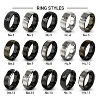 speed square design tungsten ring styles in black & gray