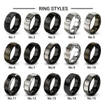 speedometer design tungsten ring styles in black & silver