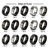 speedometer design tungsten ring styles in black & gray