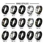star badge design tungsten ring styles in black