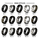 stethoscope design tungsten ring styles in black & gray