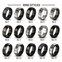 streetcar design tungsten ring styles in black