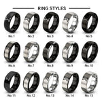 summation design tungsten ring styles in black