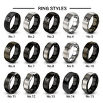 switch symbol design tungsten ring styles in gunmetal & black