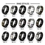 tailfins design tungsten ring styles in black & silver