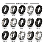 thermometer scale design tungsten ring styles in black