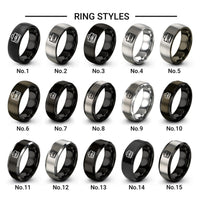 tool bag design tungsten ring styles in black