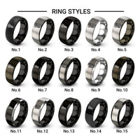 torx screw design tungsten ring styles in black & gray